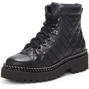 BNIB Vince Camuto Maissa Quilted Leather Combat Boots